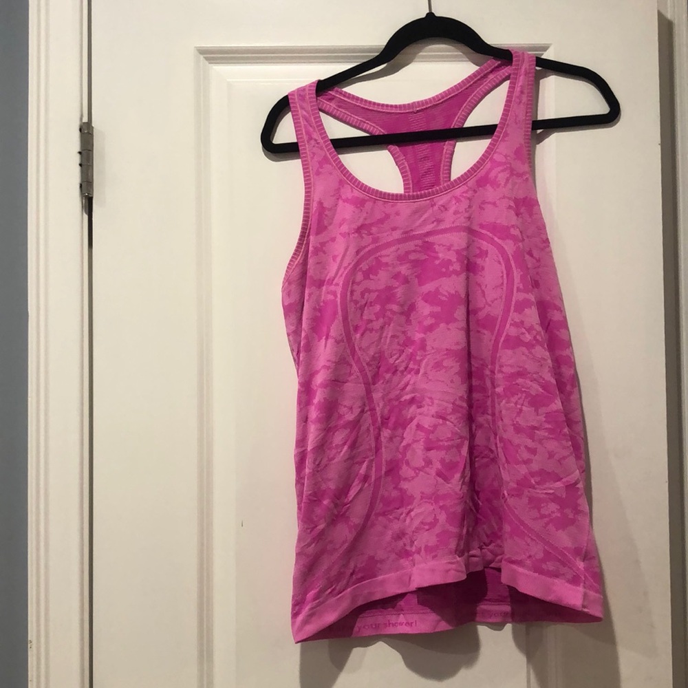 Pink camo Swiftly Tech Racerback lululemon tank